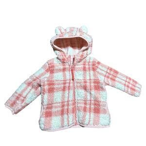 Outdoor Kids sherpa fleece jacket with 3d ears size 3-6 months